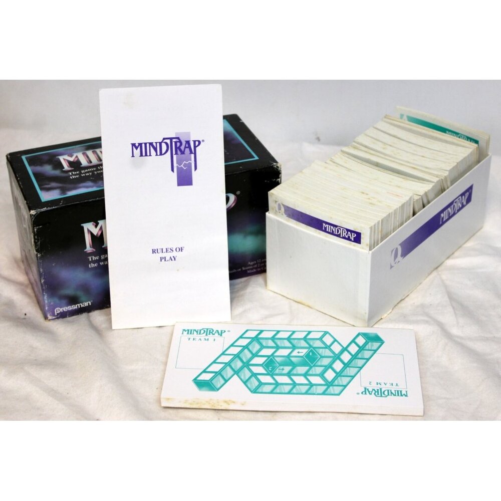 1996 Pressman Mind Trap Game Card Challenge Team or Individual Players